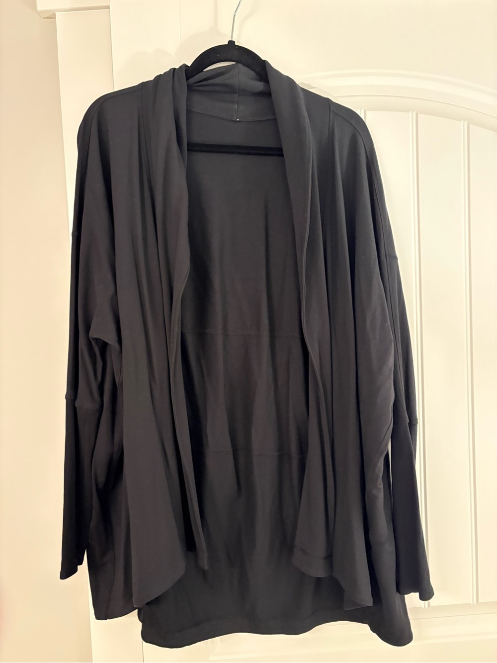 Lululemon Black Open-Front Draped Cardigan - Women